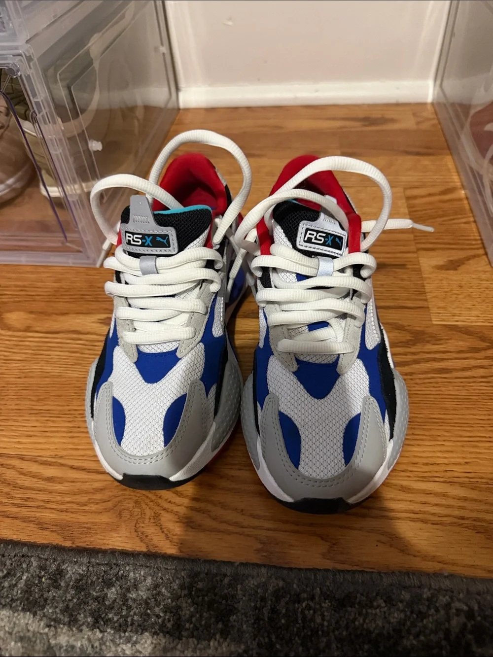 Puma RS-X Kids Sneakers in Blue, White & Red